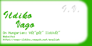 ildiko vago business card